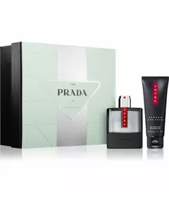 Set Prada: Luna Rossa Carbon Eau De Toilette For Men 50 ml + Luna Rossa Carbon Revitalized Shower Gel Body, 50 ml