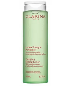 Clarins Purifying Sans alcool Purification Lotion tonique Pour le visage, 200 ml