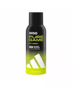 Adidas Pure Game 48h Protection Déodorant en spray Pour hommes, 150 ml