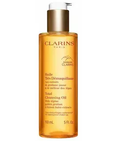 Clarins Total Alpine Herbs Démaquillage Huile nettoyante Pour le visage et les yeux, 150 ml