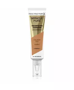 Max Factor Miracle Pure Flüssige Grundierung 82 Tiefes Bronze SPF30, 30 ml