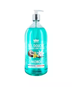 Les Petites Bains de Provence Monoi Duschgel Für Körper Gesicht & Haar Für empfindliche Haut, 1000 ml