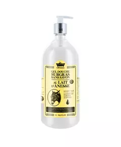 Les Petites Bains de Provence Donkey Milk Duschgel Für Körper Gesicht & Haar Für empfindliche Haut, 1000 ml