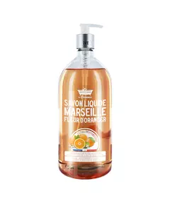 Les Petites Bains de Provence Marseille Orangenblüte Flüssigseife Für Hände & Körper, 1000 ml