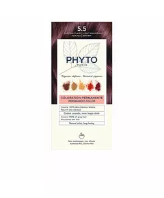Phyto Color Kit Coloration Teinture permanente pour cheveux 5.5 Light Mahogany Brown, 50 ml