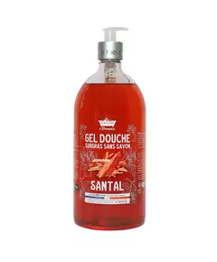 Les Petites Bains de Provence Santal Duschgel Für Körper Gesicht & Haar Für empfindliche Haut, 1000 ml