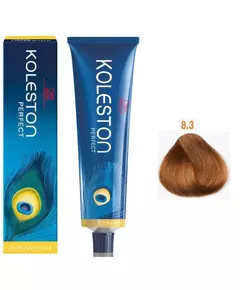Wella Professionals Koleston Perfect Permanente Haarfarbe 8/3 Light Blonde Gold, 60 ml