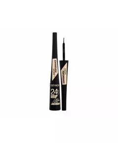 Catrice 24h Brush Liner Bürste Matt Flüssiger Eyeliner 010 Ultra Black, 3 ml