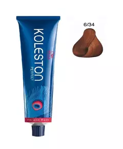 Wella Professionals Koleston Perfect Permanente Haarfarbe 6/34 Dark Blonde Golden Red, 60 ml