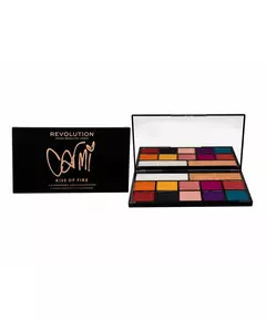 Makeup Revolution Carmi Palette de fards à paupières Baiser de feu 12 nuances, 27 g