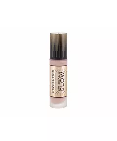 Makeup Revolution Conceal & Glow Illuminant Fond de teint crème F4, 23 ml