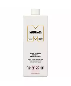 Label.M Cool Blonde Après-shampooing Pour la neutralisation des tons jaunes, 1000 ml