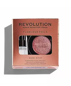 Set Makeup Revolution: Flawless Foils Vegan Eyeshadow Primer 2 ml + Flawless Foils Vegan Eyeshadow Palette Rose Gold, 2 ml