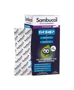 Sambucol Baby Powder Black Eldeberry Vitamin C & D Unterstützen Sie das Immunsystem Vitamine 14 stk, 14 × 2,2 g