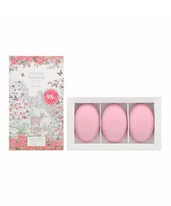 Set Trio Woods Of Windsor True Rose Feuchtigkeitsspendend Massage-Seifenstück Palmöl 3 stk, 3 Stück