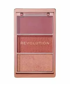 Rouge- und Highlighter-Palette Makeup Revolution Blush Icon Aura Points Rose, 11,5 g