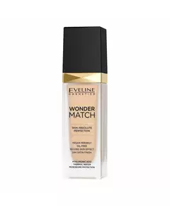 Eveline Cosmetics Wonder Match Skin Absolute Perfection Fond de teint liquide 11 Amande, 30 ml