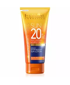 Eveline Cosmetics Amazing Oils Macadamiaöl Nährend Sonnencreme SPF20, 200 ml