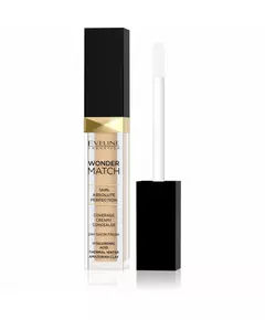 Eveline Cosmetics Wonder Match Hyaluronsäure Satinfarbe Creme-Concealer 10 Helles Vanille, 6,8 ml