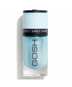 Gosh Glittery Matt-Finish Nagellack 06 Gefrostetes weiches Blau, 8 ml