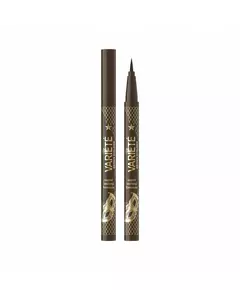 Eveline Cosmetics Variete Präziser Eyeliner-Pinsel Flüssiger Eyeliner 02 Braun, 4 ml