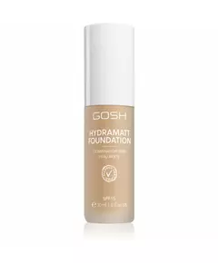 Gosh Hydramatt Matt Flüssige Grundierung 006N Mittleres Licht SPF 15, 30 ml