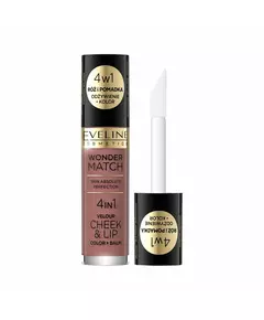 Eveline Cosmetics Wonder Match 4in1 Baume lèvres et joues 2-en-1 05, 4,5 ml
