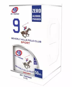 Beverly Hills Polo Club 1982 - Sport 9 Antitranspirant Déodorant en spray Pour hommes, 50 ml