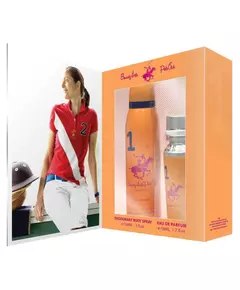 Gift Set Beverly Hills Polo Club: 1982 - Sport 1 Eau De Parfum For Women 50 ml + 1982 - Sport 1 Anti-Perspirant Deodorant Spray For Women, 50 ml