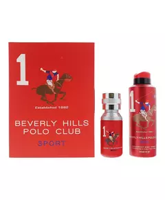 Gift Set Beverly Hills Polo Club: 1982 - Sport 1 Eau De Toilette For Men 50 ml + 1982 - Sport 1 Anti-Perspirant Deodorant Spray For Men, 50 ml