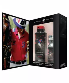 Gift Set Beverly Hills Polo Club: 1982 - Sport 2 Eau De Toilette For Men 50 ml + 1982 - Sport 2 Anti-Perspirant Deodorant Spray For Men, 50 ml