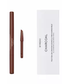 Set Duo Byredo All-In-One Crayon à sourcils Crayon à sourcils et brosse 2-en-1 04 Charbon de bois, 2 × 0,2 g