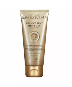 Raw Naturals Transparent 100% vegan Feuchtigkeitsspendend & Weichmachend Rasiergel, 100 ml