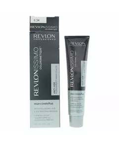 Revlon Revlonissimo Colorsmetique Teinture permanente pour cheveux 6.34 Dark Hazel Blonde, 60 ml