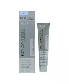 Revlon Revlonissimo Colorsmetique Teinture permanente pour cheveux 9.21 Very Light Iridescent Ash Blonde, 60 ml