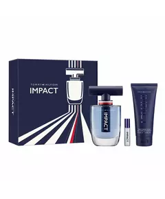 Set Tommy Hilfiger: Impact Eau De Toilette For Men 50 ml + Impact Eau De Toilette For Men 4 ml + Impact Shower Gel Body, 3 pièces