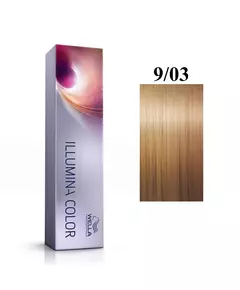 Wella Professionals Illumina Color Permanente Haarfarbe 9/03 Bright Blonde Natural Golden, 60 ml