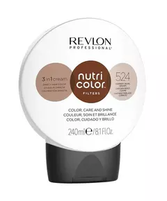 Revlon Nutri Color Filters Masque crème colorant pour cheveux Amélioration des couleurs 524 Coppery Pearl Brown, 240 ml