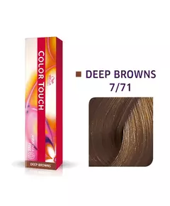 Wella Professionals Color Touch Ammoniakfrei Semi-permanente Haarfarbe 7/71 Medium Blonde Ash Chestnut, 60 ml