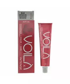 Intercosmo Voila 3C Intense Teinture permanente pour cheveux 8.4 Light Copper Blonde, 60 ml