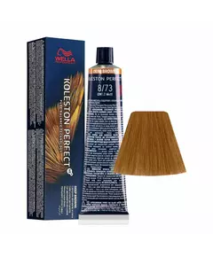 Wella Professionals Koleston Perfect Me+ Teinture permanente pour cheveux 8/73 Light Blond Golden Chestnut, 60 ml