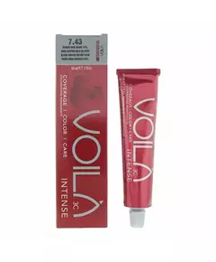 Intercosmo Voila 3C Intense Teinture permanente pour cheveux 7.43 Mediterranean Copper Gold Blonde ml