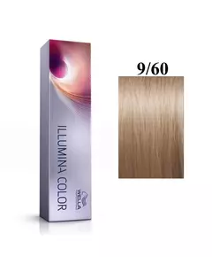 Wella Professionals Illumina Color Teinture permanente pour cheveux 9/60 Bright Blonde Natural Violet, 60 ml