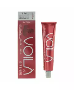 Intercosmo Voila 3C Intense Teinture permanente pour cheveux 6.24 Dark Iridescent Copper Blonde, 60 ml