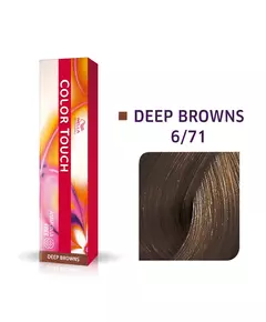 Wella Professionals Color Touch Sans ammoniaque Teinture capillaire semi-permanente 6/71 Dark Blonde Ash Chestnut, 60 ml