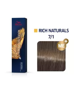 Wella Professionals Koleston Perfect Me+ Permanente Haarfarbe 7/1 Medium Ash Blond, 60 ml