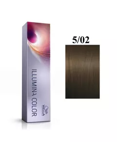 Wella Professionals Illumina Color Teinture permanente pour cheveux 5/02 Matte Natural Light Chestnut, 60 ml