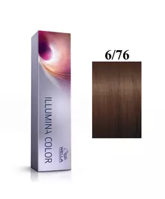 Wella Professionals Illumina Color Teinture permanente pour cheveux 6/76 Dark Blonde Violet Chestnut, 60 ml