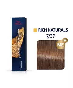 Wella Professionals Koleston Perfect Me+ Teinture permanente pour cheveux 7/37 Medium Blonde Golden Brown, 60 ml
