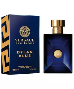 Versace Dylan Blue Déodorant spray pour homme, protection 24 h, 100 ml
